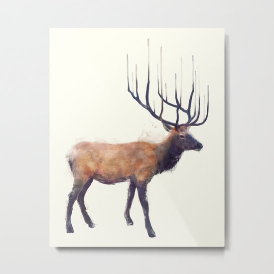Elk // Reflect (Right) Metal Print