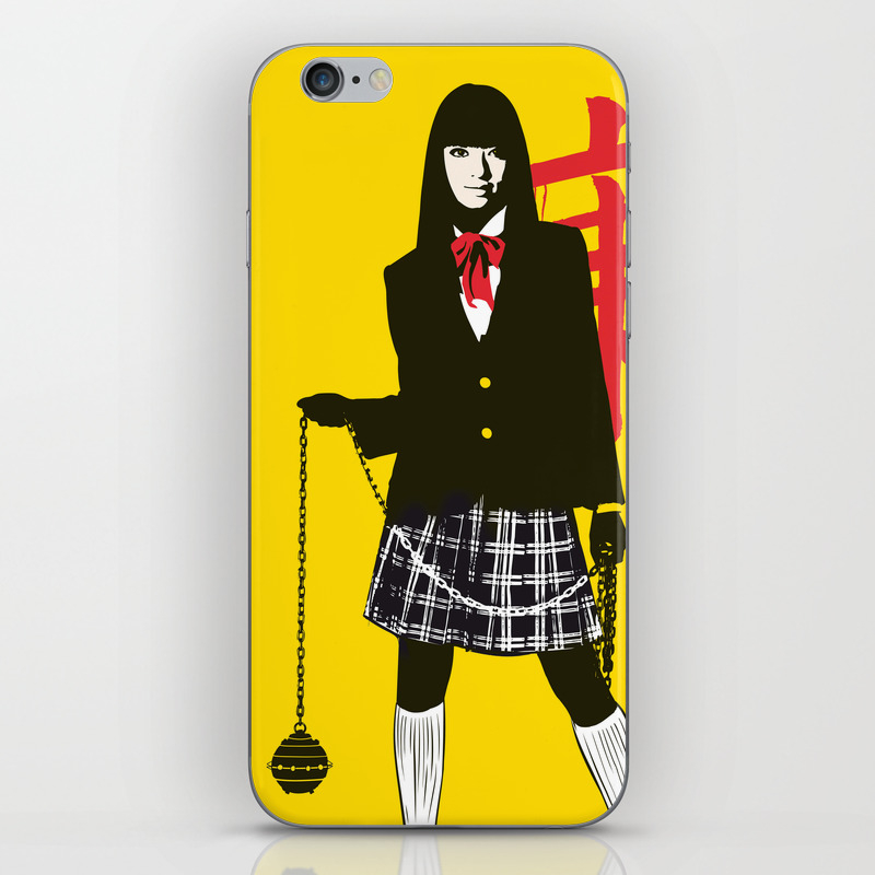 gogo yubari kill bill art iphone skin by ferojea