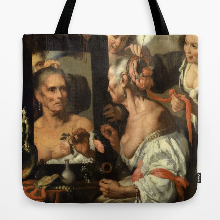 Vanitas, The Old Coquette, 1637 by Bernardo Strozzi Tote Bag by  High-Resolution Images