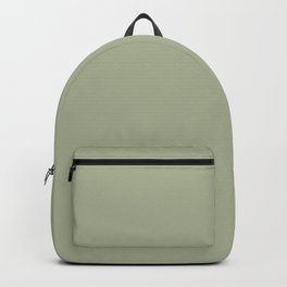 Light Olive - Soft Herbs - Pastel Sage Green Solid Color Parable to Behr Cottage Hill HDC-CT-28 Backpack