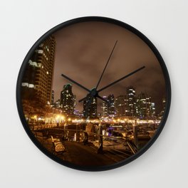 Coal Harbour Vancouver New Years Eve 2017 Wall Clock