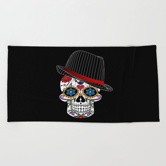 Hipster Modern and Trendy Skull Horror Beach Towel