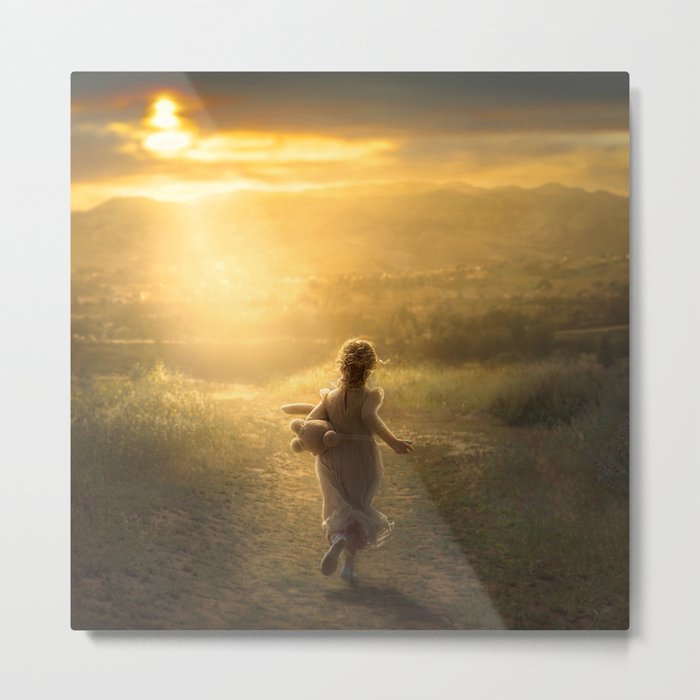 Running Away Metal Print