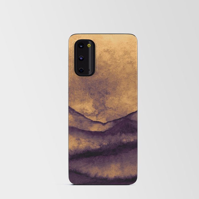 Moody And Dark Landscape In Brown Android Card Case