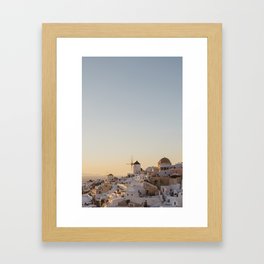 Santorini Sunset Framed Art Print