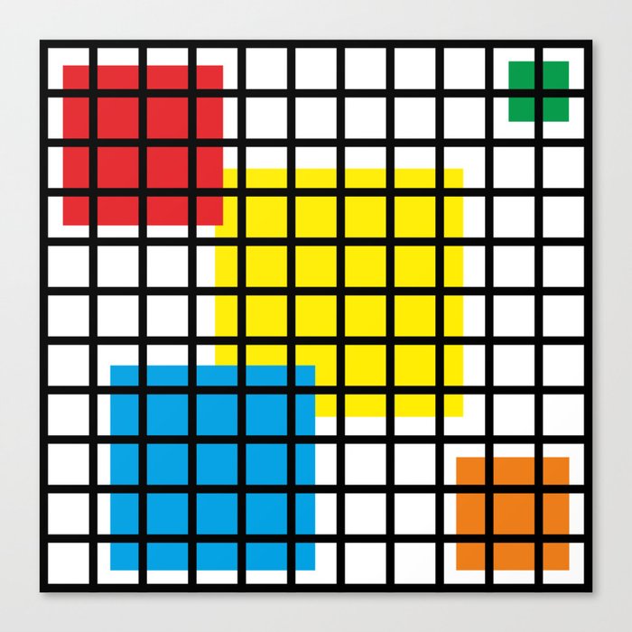Modern Geometric Background Red Yellow Green Orange And Blue Society6 Decor Buyart Artprint Canvas Print By Lyovajan Society6 Coral, yellow and purple engraved ink art. society6