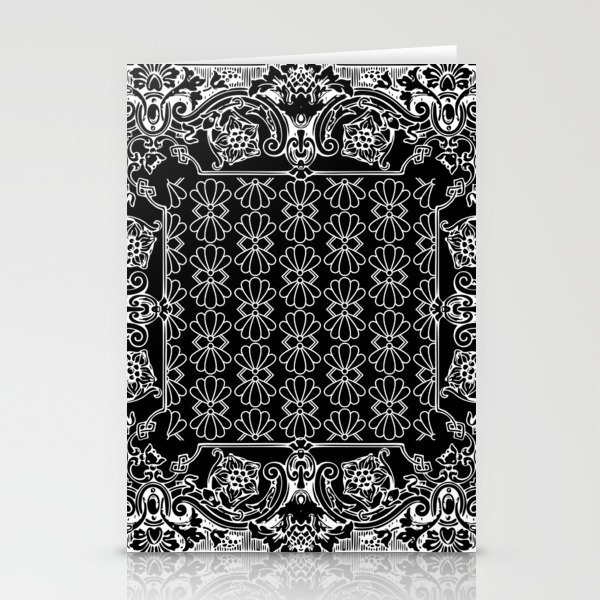 Bandana Inspired Pattern | Black and White Stationery Cards