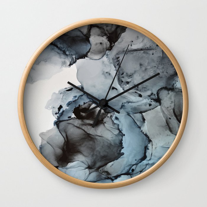 Smoke Show - Alcohol Ink Painting Wall Clock