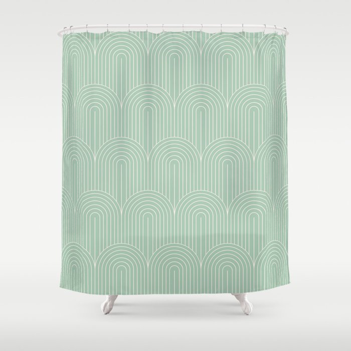 Art Deco Arch Pattern XX Shower Curtain
