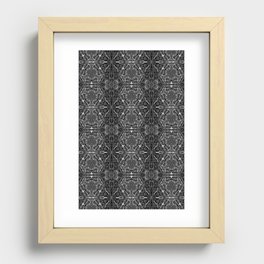 Liquid Light Series 37 ~ Grey Abstract Fractal Pattern Recessed Framed Print