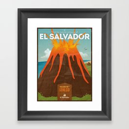 Volcanoes of El Salvador Framed Art Print