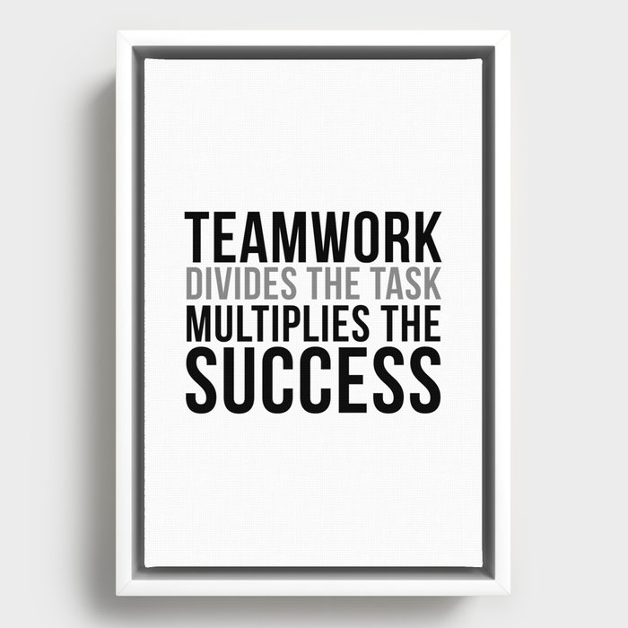 Teamwork Quotes, Office Decor, Office Wall Art, Office Art, Office Gifts Framed Canvas