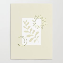 Sun, Moon and Nature Poster
