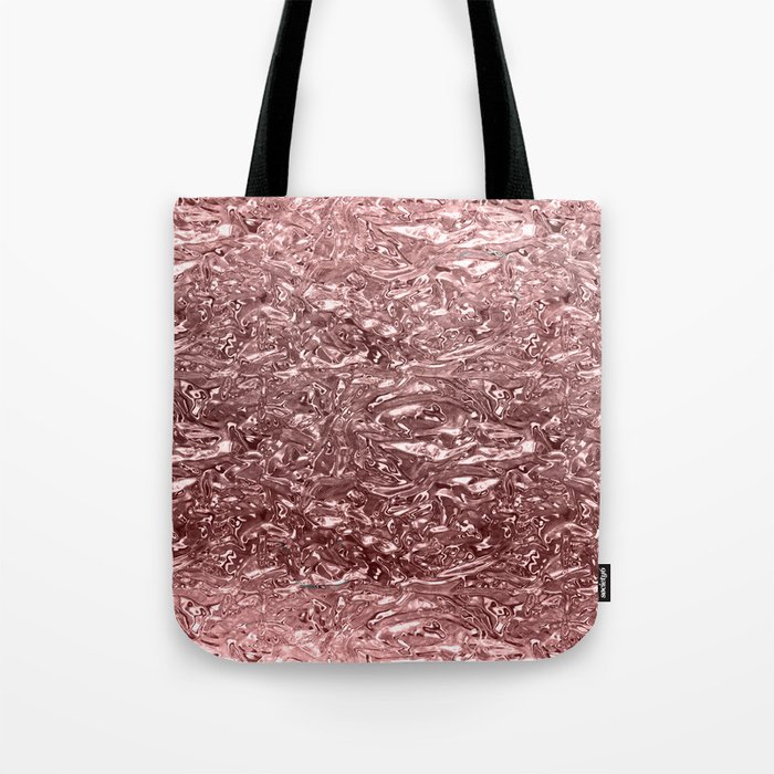 Rose gold cheap metallic tote bag