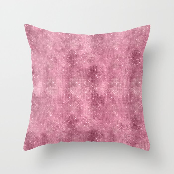 Glamorous Bling Pink Luxury Pattern Throw Pillow