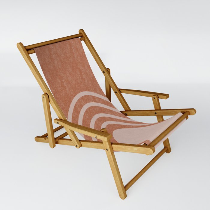 Mid Century Terracotta Rainbow Sling Chair