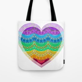 Colorful Love Heart Art - You Are Loved Tote Bag