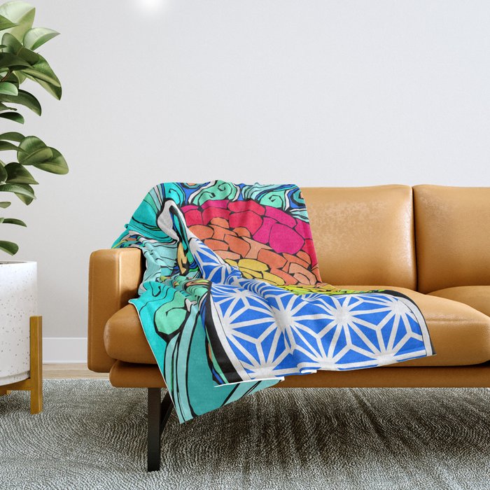 Peacock throw on sale blanket