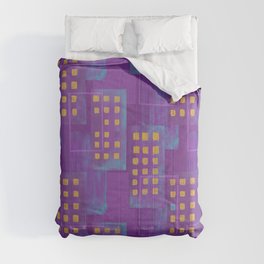 Abstract high-rise buildings in the form of a seamless pattern Comforter