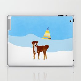 Dog and a Yacht - Brown Laptop Skin