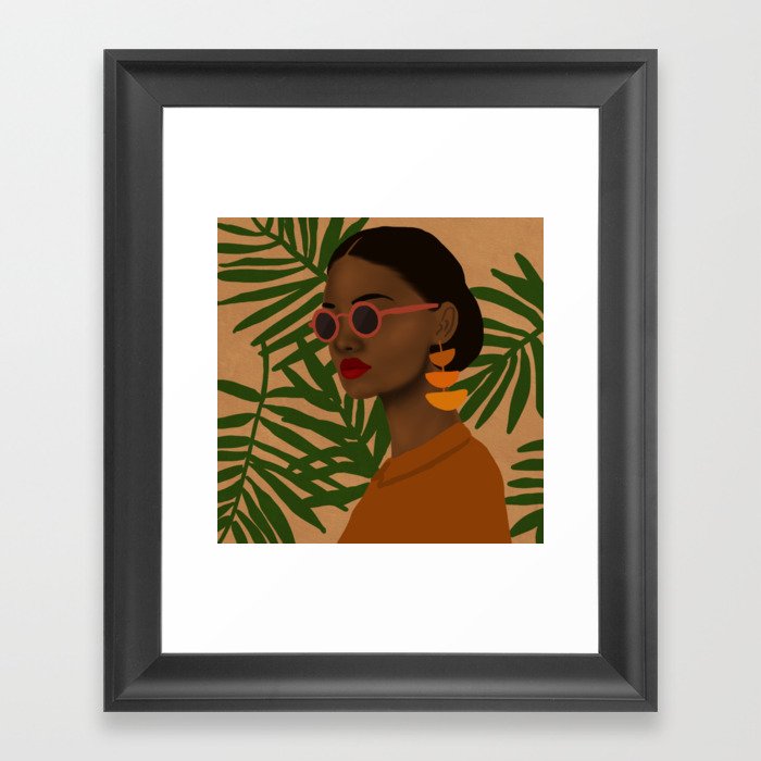 girl in shades Framed Art Print