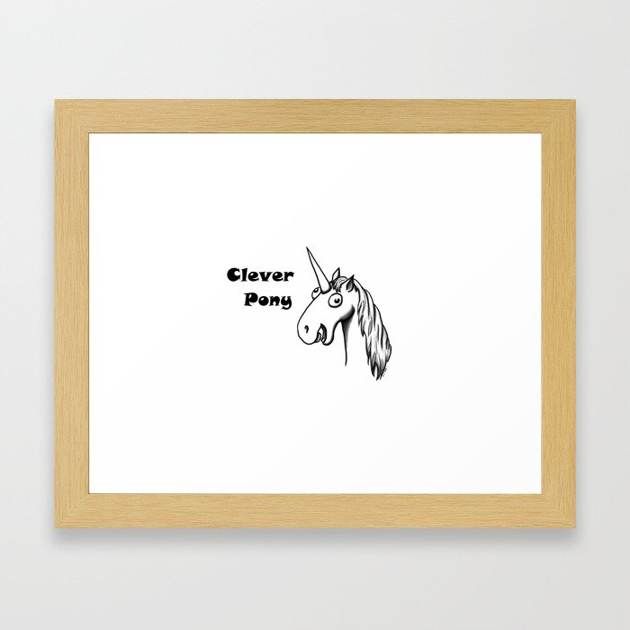 Clever Pony Framed Art Print