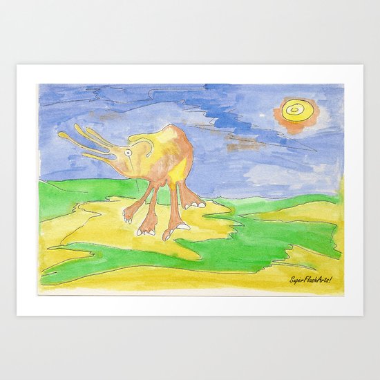 Mi elefante amarillo. Art Print