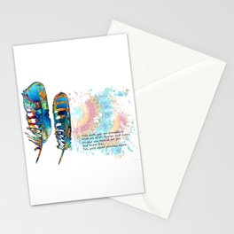 The Path Colorful Feather Art For Comfort  Stationery Card