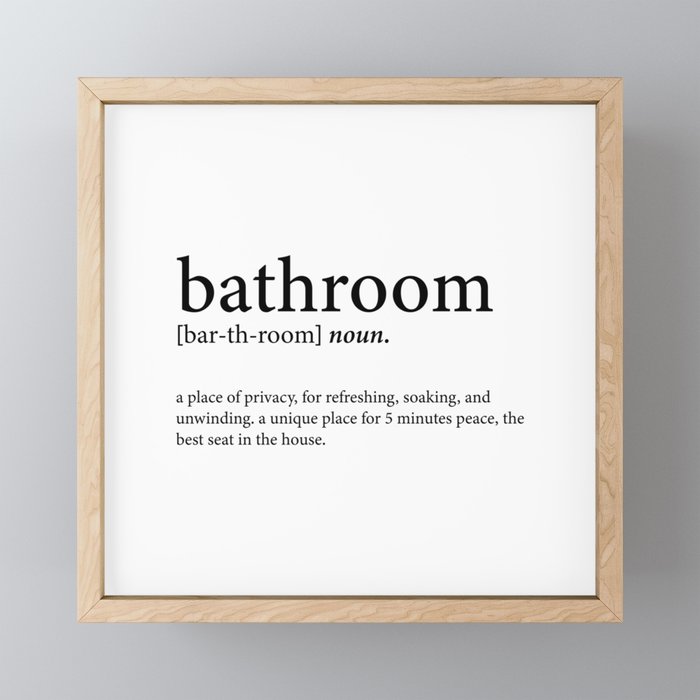 Bathroom definition Framed Mini Art Print