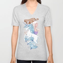 Where do unicorns go? V Neck T Shirt