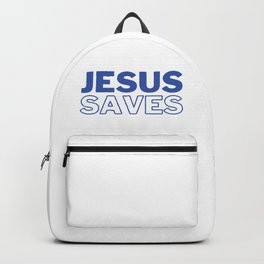 Jesus Saves | Blue Backpack