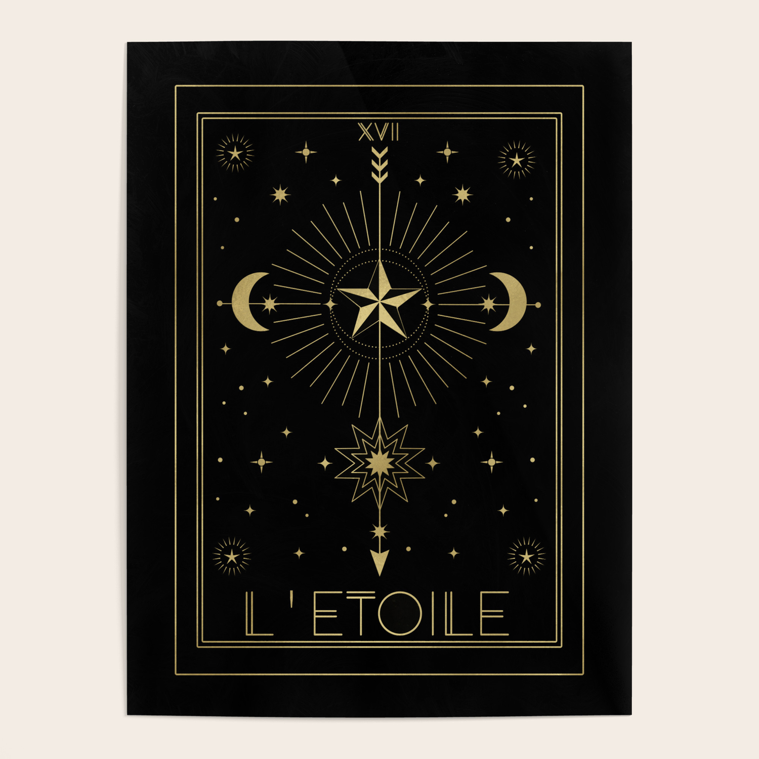 L Etoile Or The Star Tarot Gold Poster By Cafelab Society6