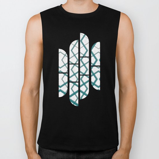 Biscay Bay Under Marble Tiles Biker Tank