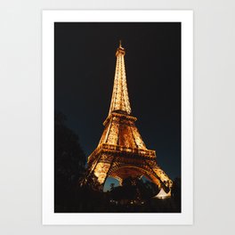 Eiffel Tower, Paris, France. Art Print
