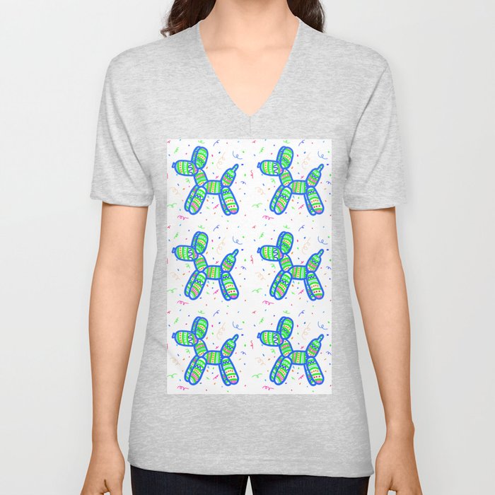 Balloon Dogs Party V Neck T Shirt