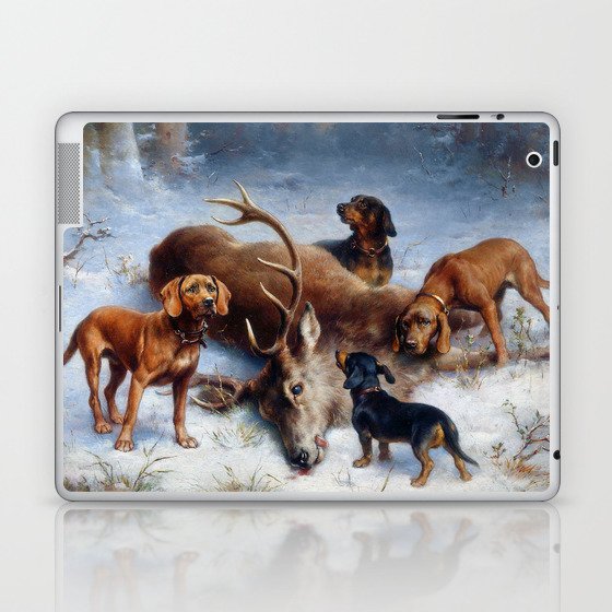 Karl Reichert Bloodhounds with a Hunted Deer Laptop & iPad Skin