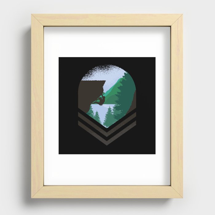 Mountain Climber Nature Recessed Framed Print