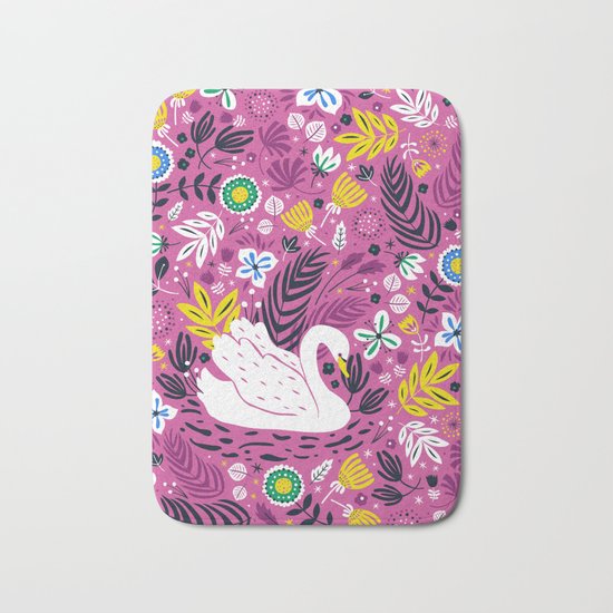 Delightful Swan Bath Mat