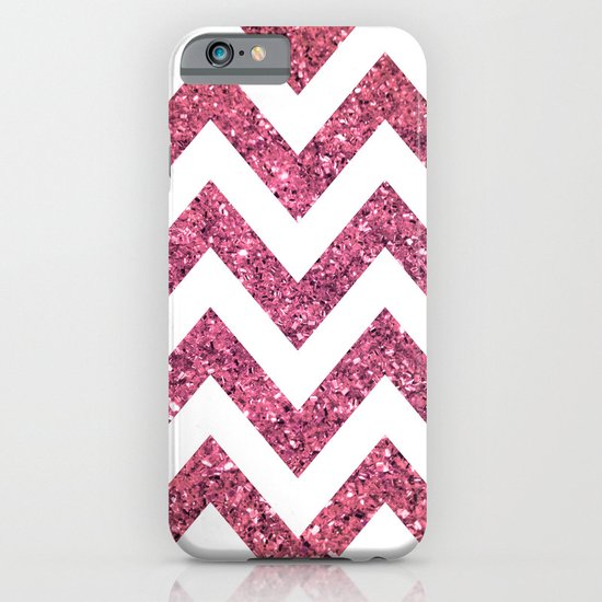 PINK GLITTER CHEVRON iPhone & iPod Case