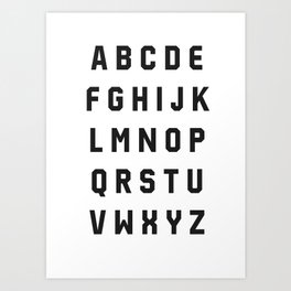 Typography Alphabet #2 Art Print