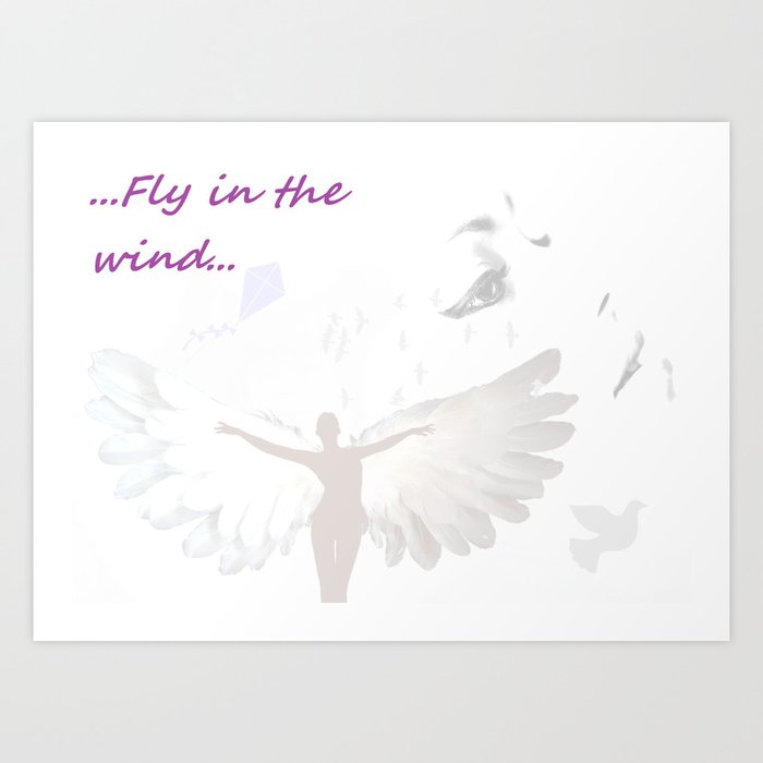 Fly in the wind Art Print