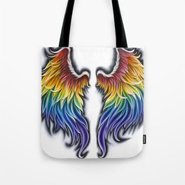 Rainbow Wings Tote Bag