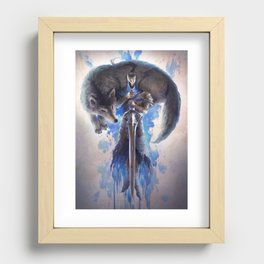Artorias and Sif Recessed Framed Print
