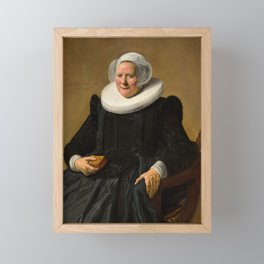 Portrait of an Elderly Lady, 1633 by Frans Hals  Framed Mini Art Print