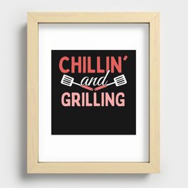 Chilling And Grilling - Grill BBQ Recessed Framed Print