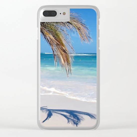Landscape | Palm and Beach | Life's a Beach! | Nadia Bonello Clear iPhone Case
