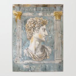 Greco Deco Bust Poster
