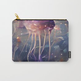 Colourful Abstract AI Art Jellyfish Carry-All Pouch