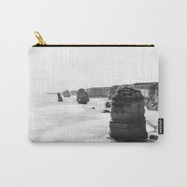 Twelve Apostles Beach Australia - Black and White Nature Photography Carry-All Pouch