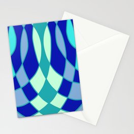 Abstract green and blue pattern Stationery Cards